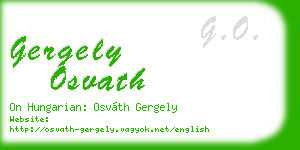 gergely osvath business card
